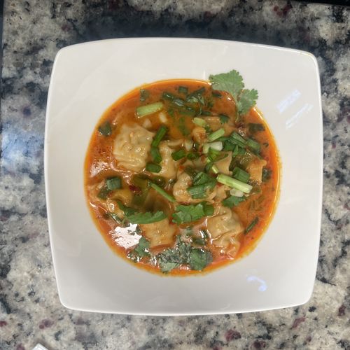 Thai Red Curry Wonton Soup