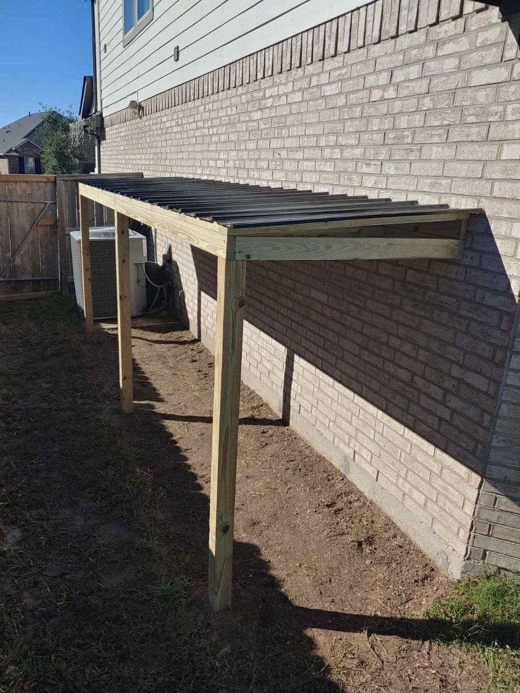 Had a project to build a custom shade - roof for b