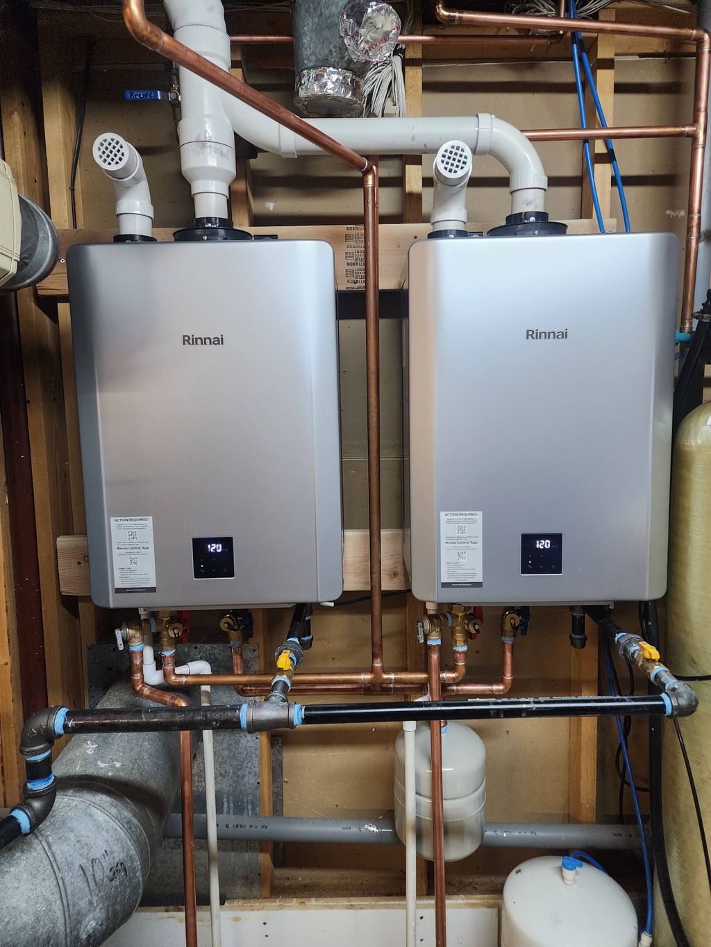 Dual tankless install!