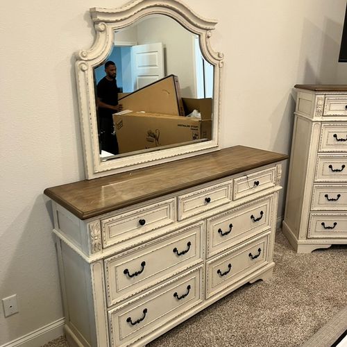 Full assembly and trash removal. Mirror installati