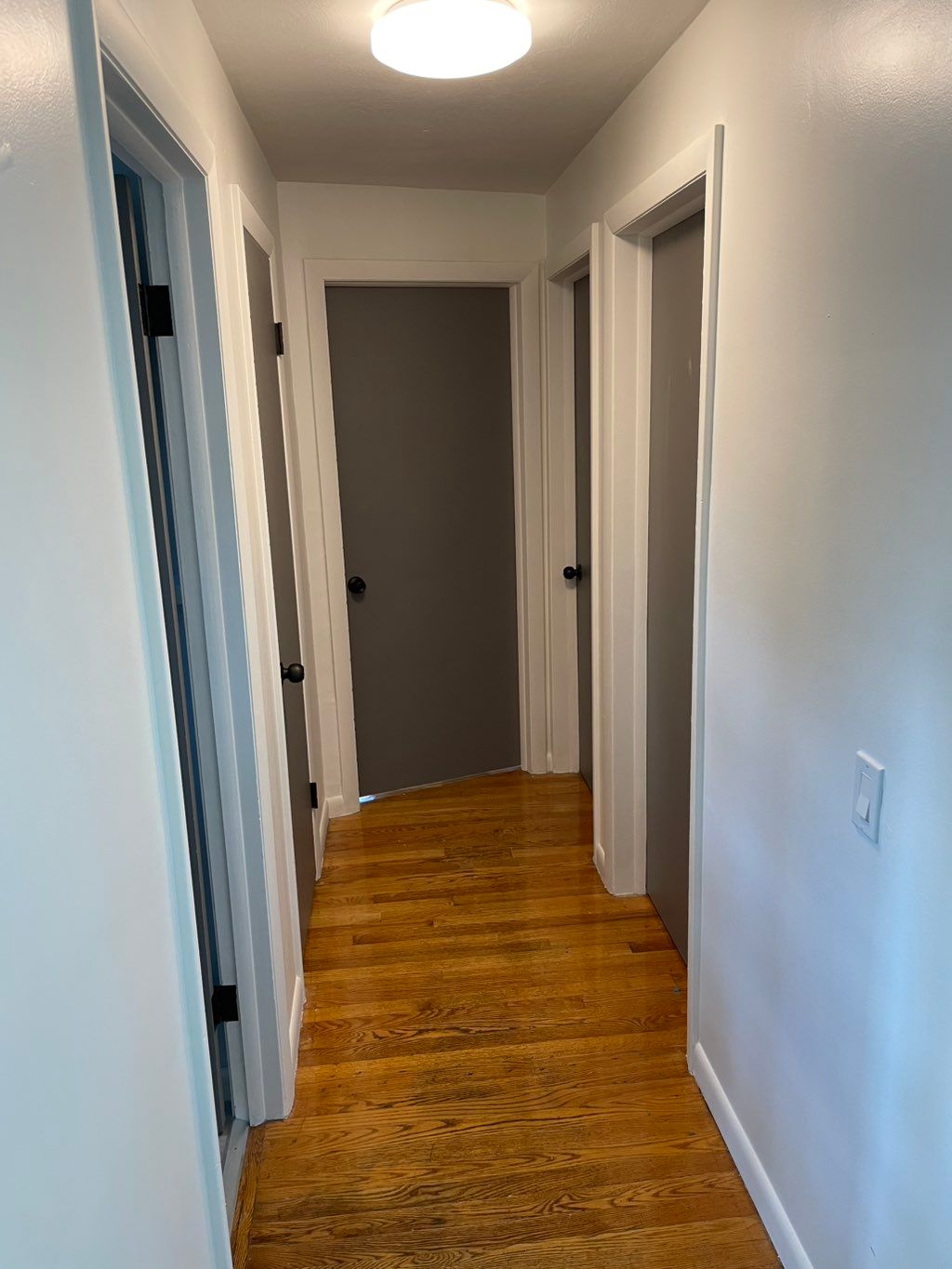 Sanded/refinished floor. Painted trim, doors, ceil