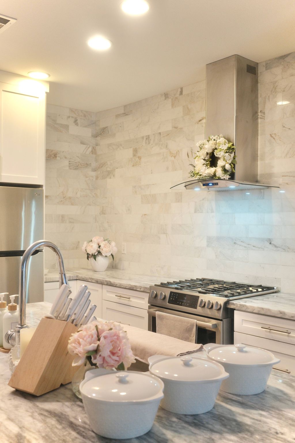 Tile backslash and Vent Hood Installation 