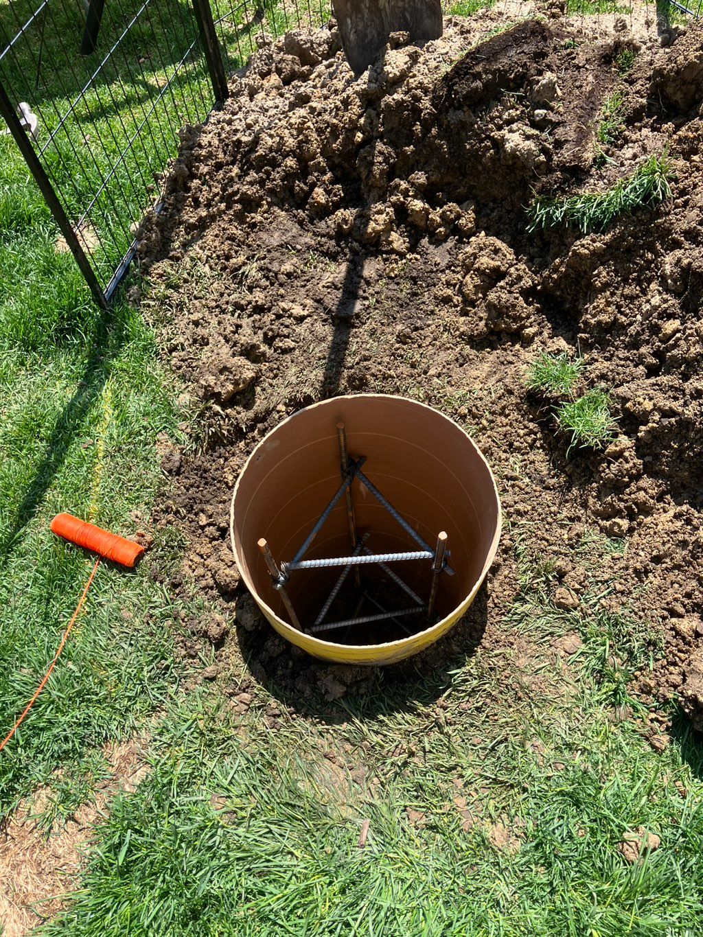 Preparing for concrete pour