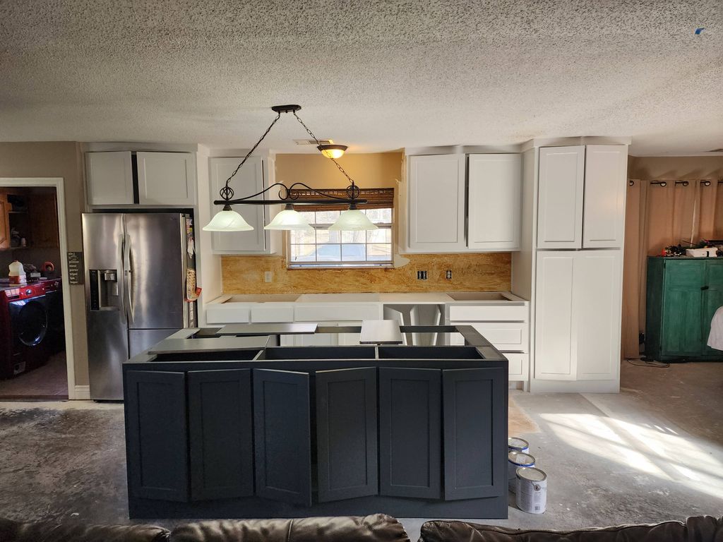 Fresh Paint on New Cabinets