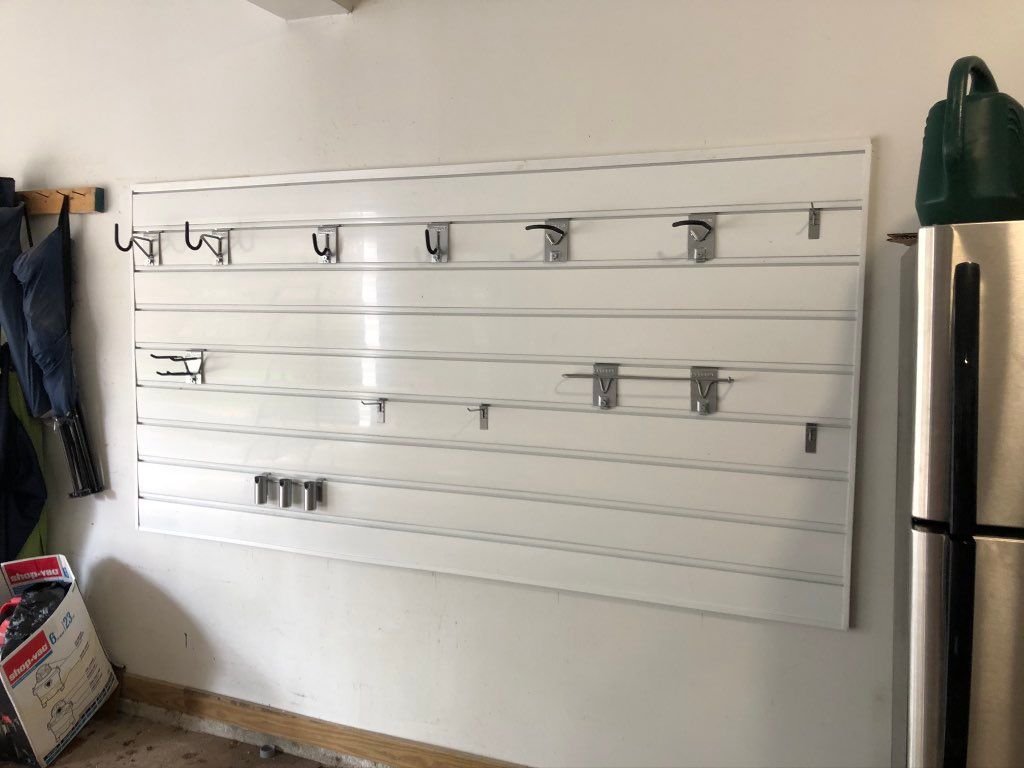 Garage wall organizer installation