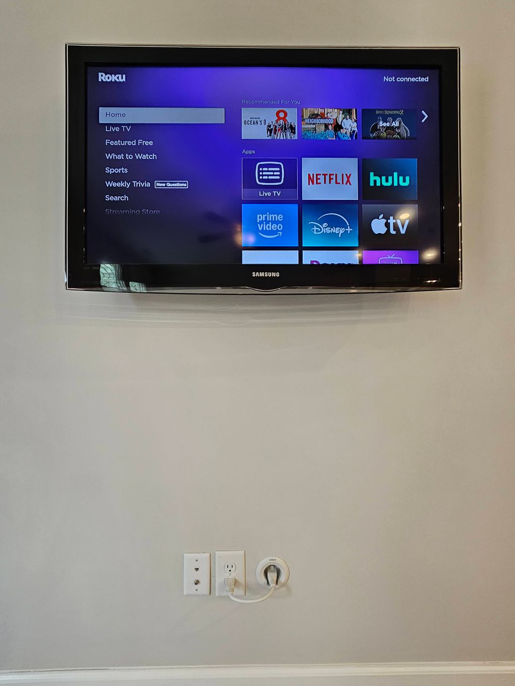 In-wall wire concealment. 