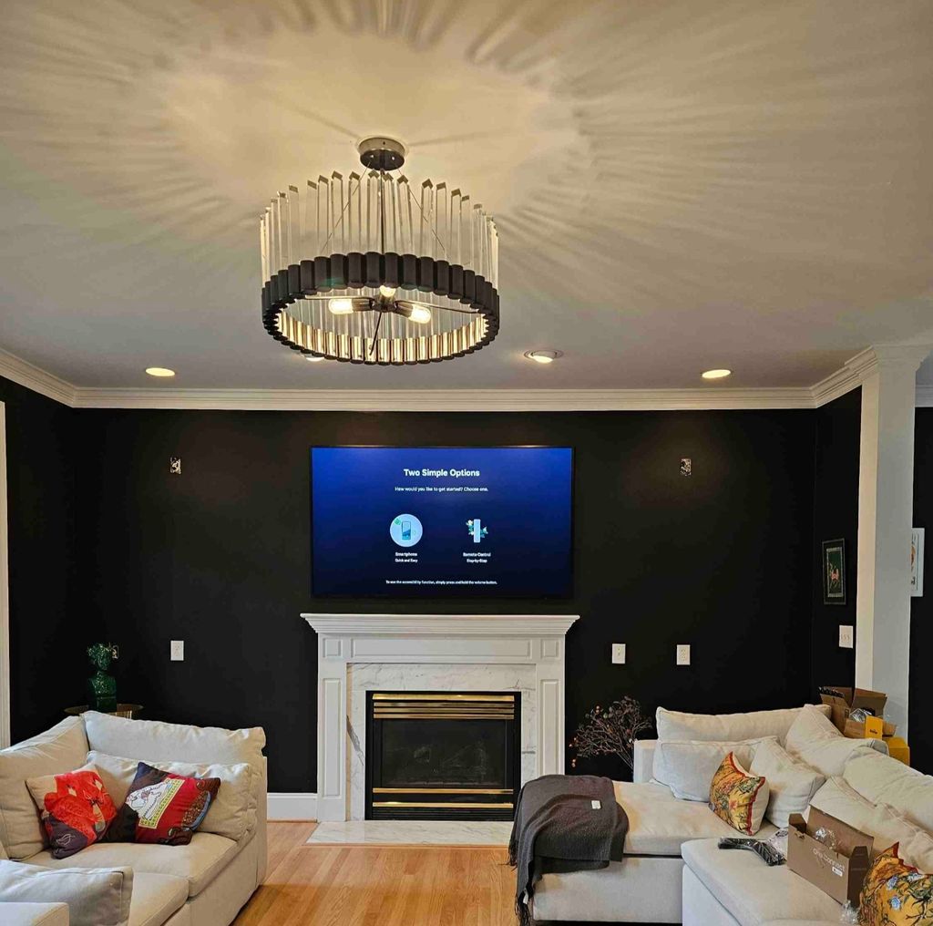 Samsung Frame TV with Recessed box installation.