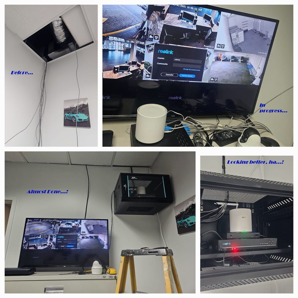 Installing 6 Indoor Hardwired Cameras and 3 Solar&