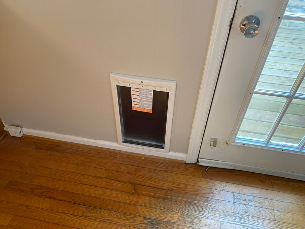 New Doggy Door in Dining Room Wall