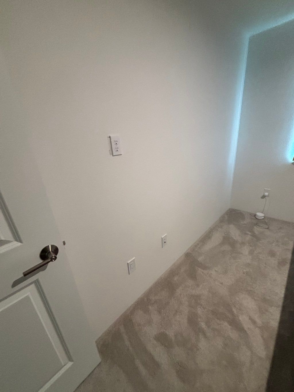 Install new out let for mounted TV to hide wires.