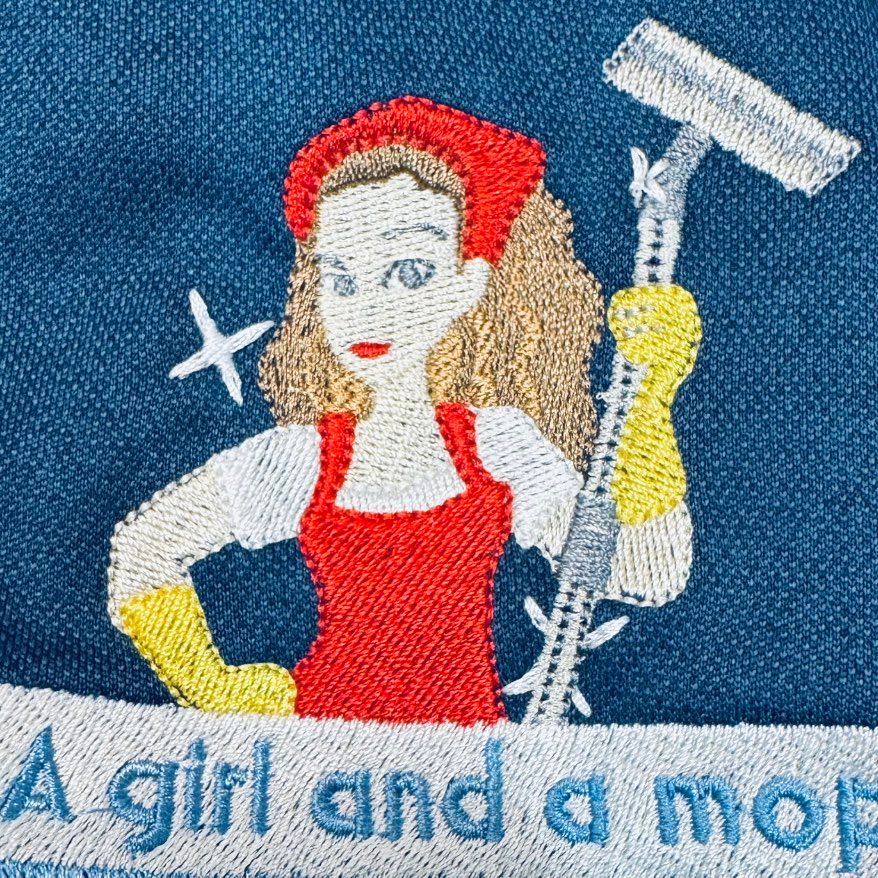 A Girl And A Mop