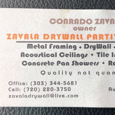 Avatar for Zavala drywall partitions LLC