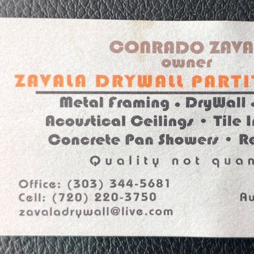 Zavala drywall partitions LLC