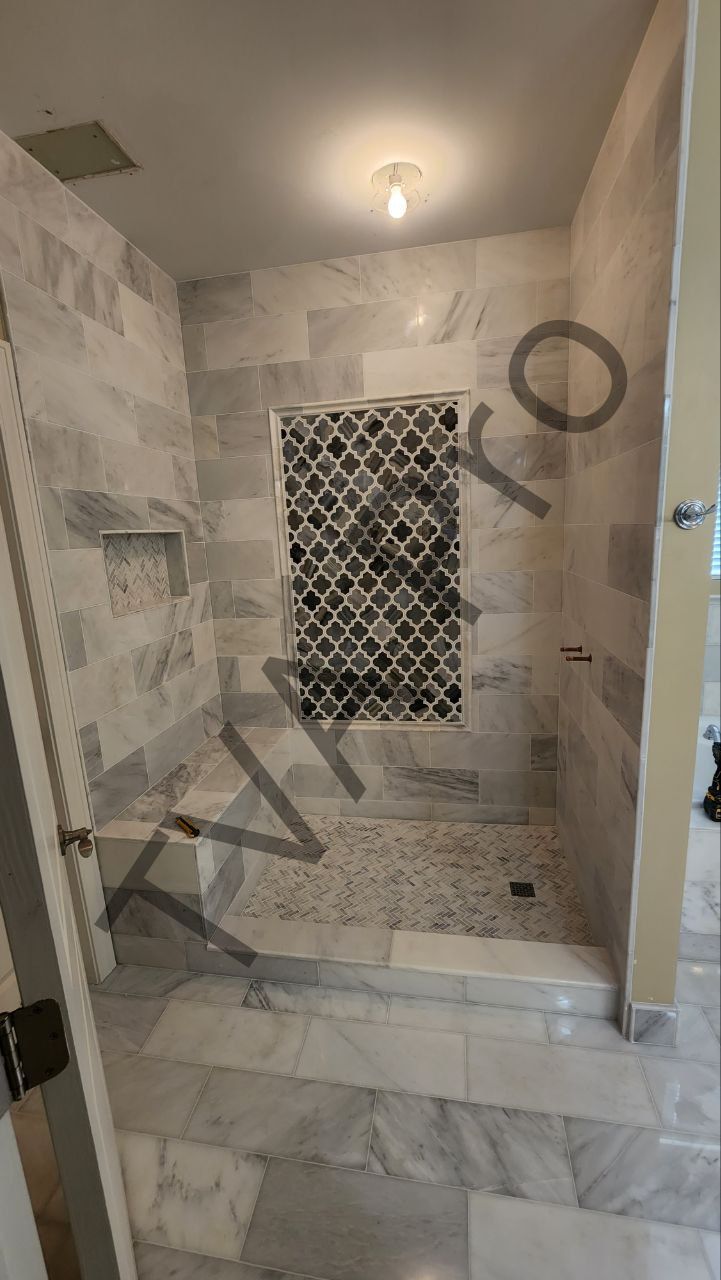 Marble custom shower