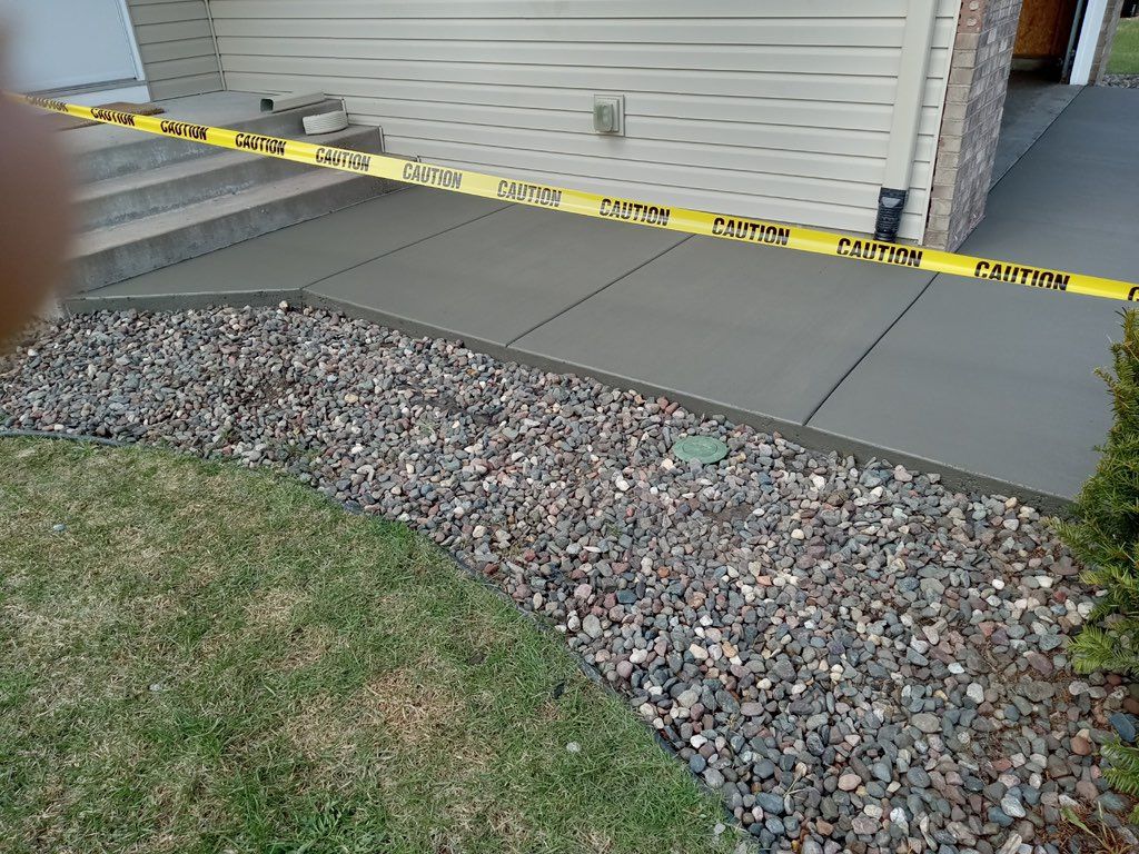 New Sidewalk with underground gutter Drain 