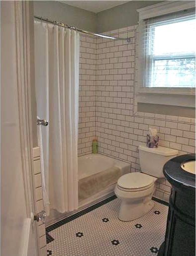 Tiled wall and floor