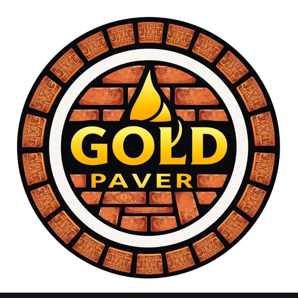 Gold brick pavers