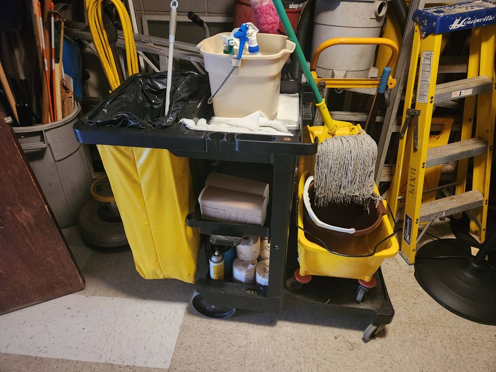 cleaning supplies and equipment