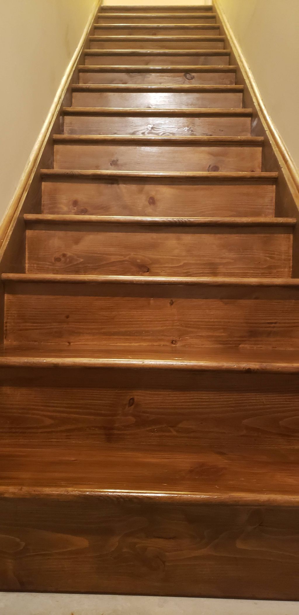 refinished basement staircase