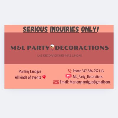 Avatar for M&L Party Decorations