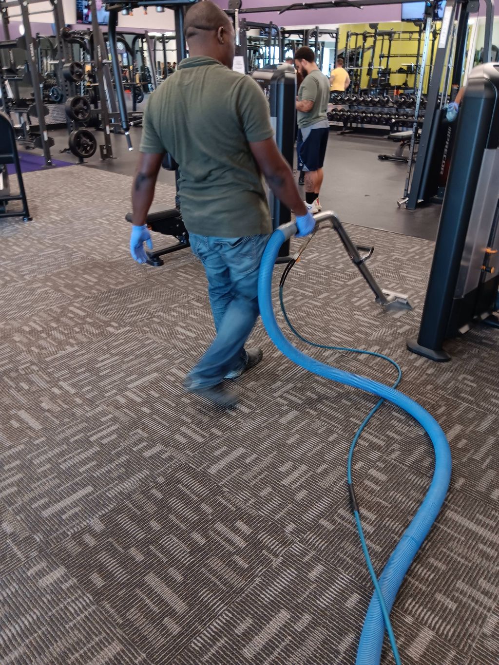 Carpet Cleaning in a Gym in Addison, Tx.