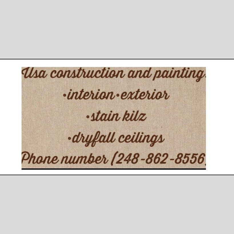 USA construction and painting.