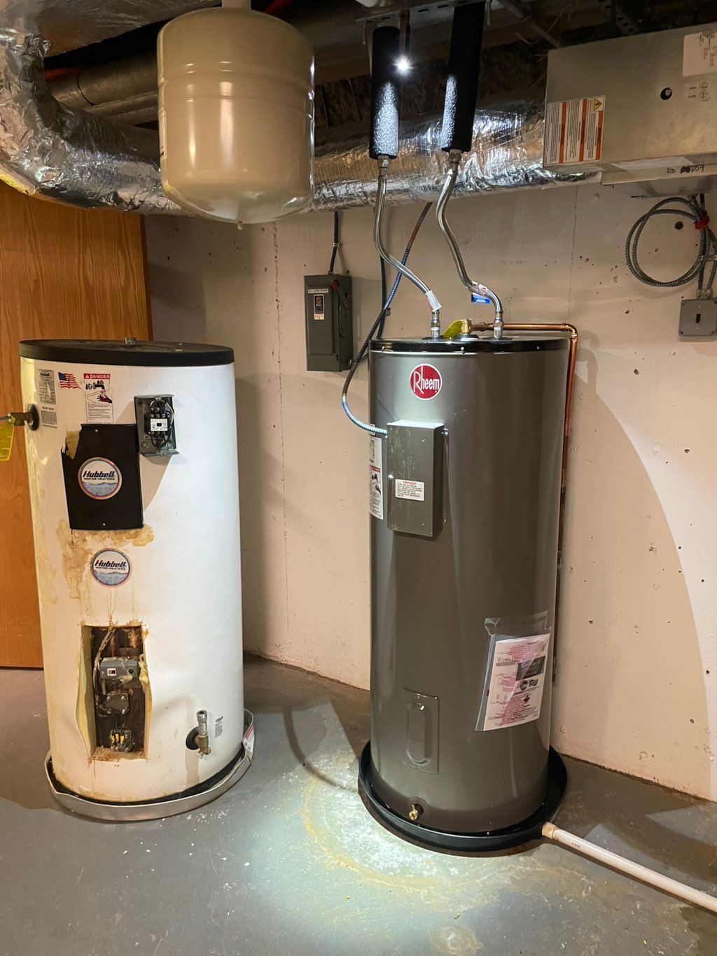 New hot water heater commercial building