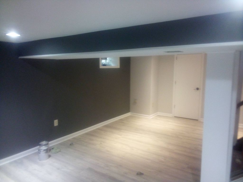 interior ceiling, walls with accent, and trim