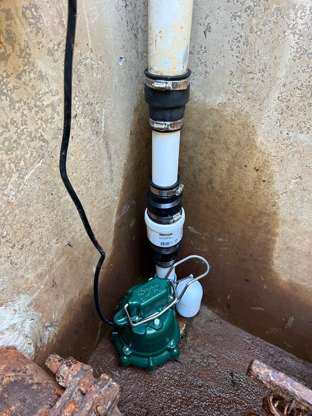 Sump pump installation