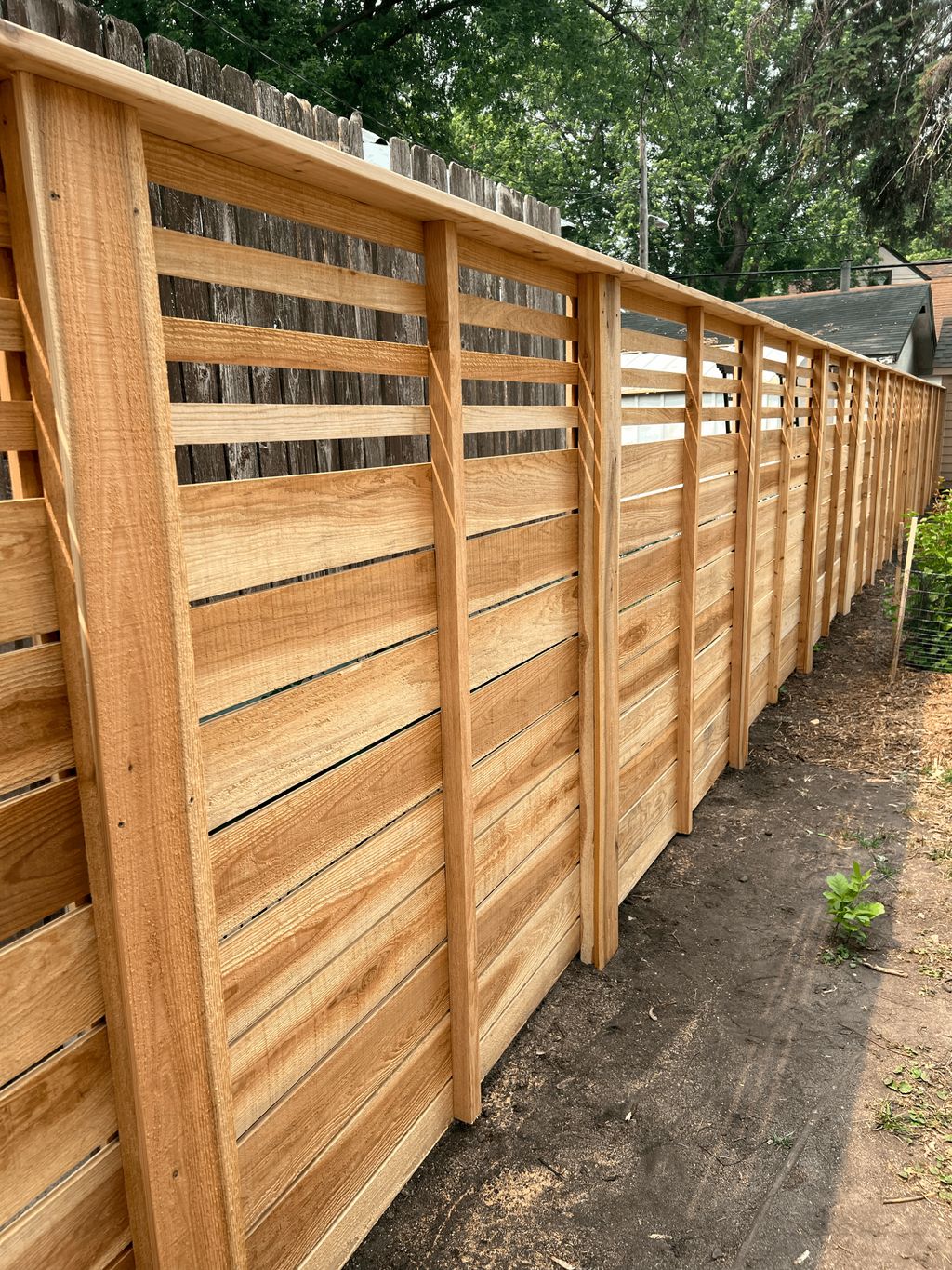 Horizontal Fence With Clear Grade Pickets