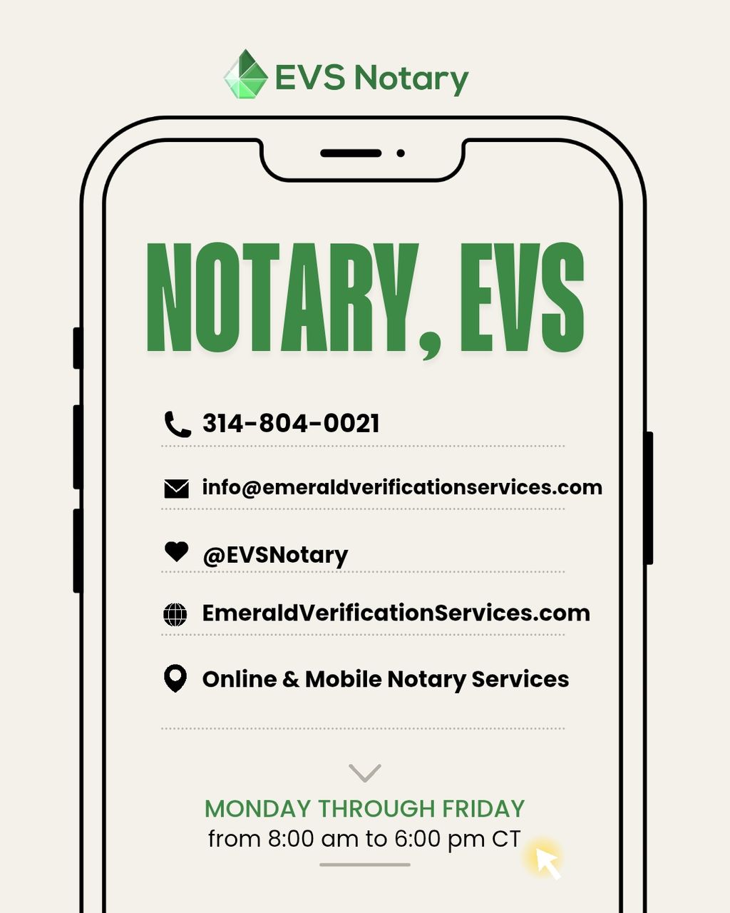 Save My Notary Contact as Notary,, EVS