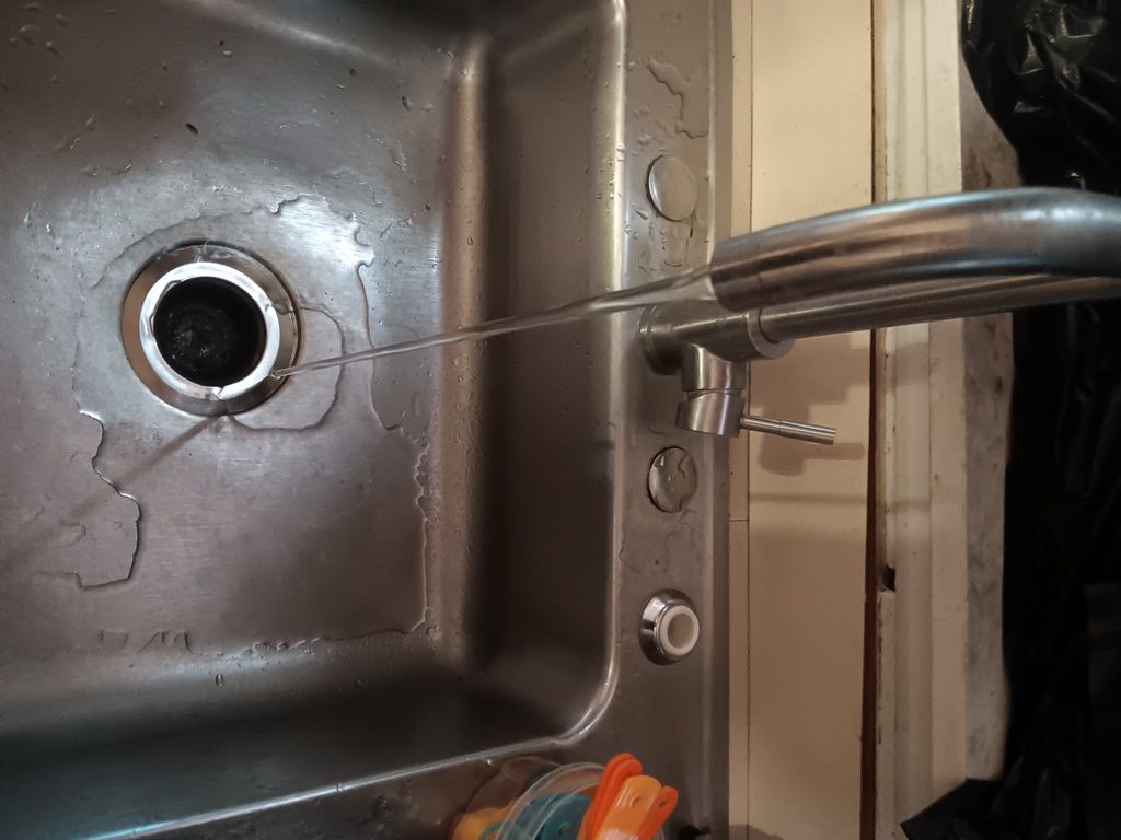 The kitchen sink broke and water started filling t