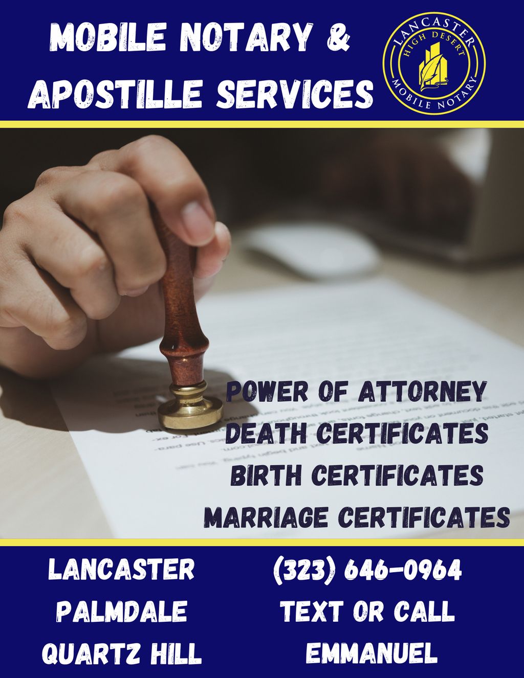Hello Antelope Valley, the Apostille process is cr