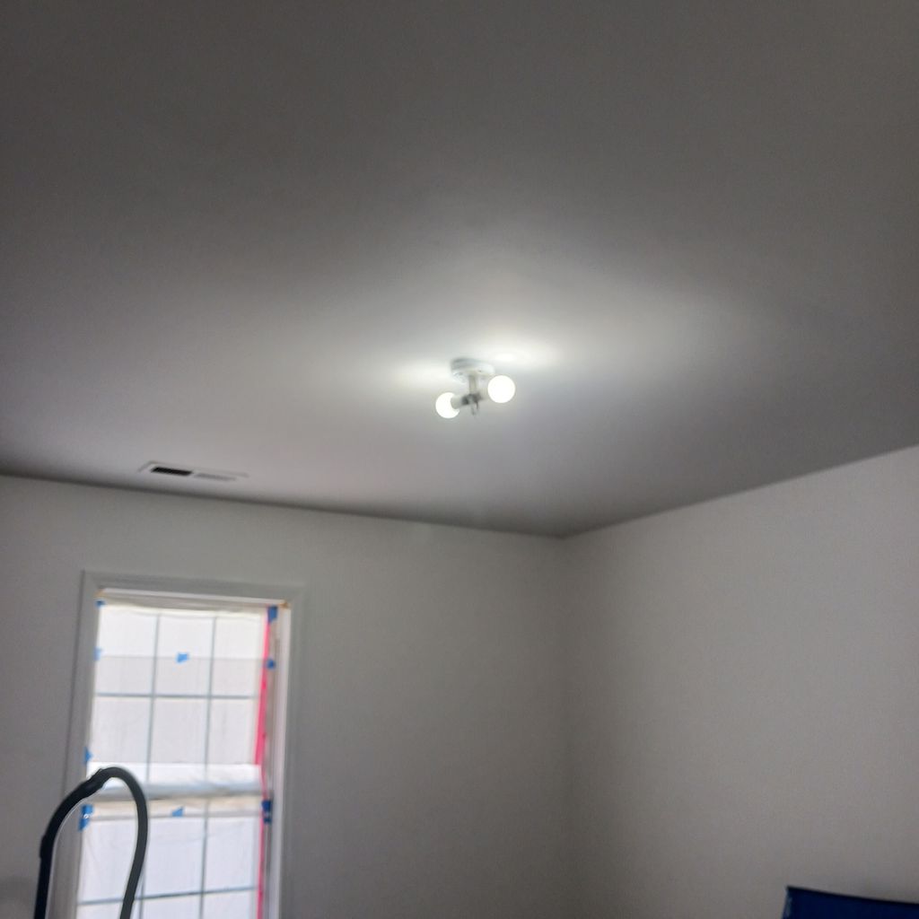 Popcorn ceiling removal completed 