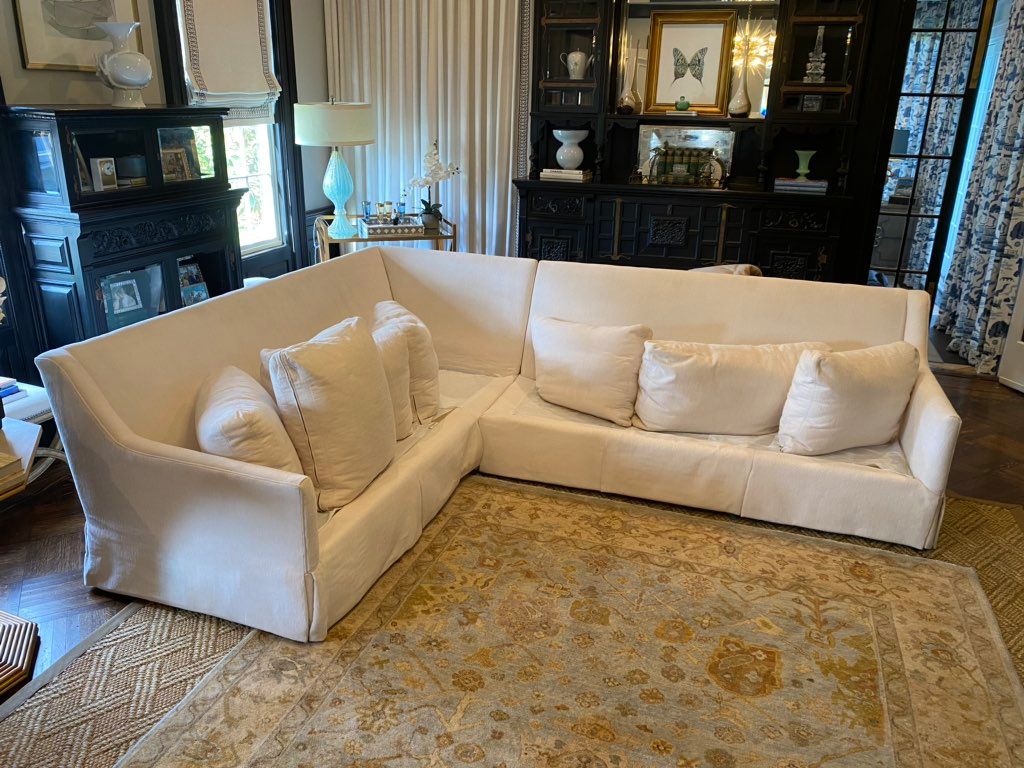 More off white furniture to clean at the Moloneys 