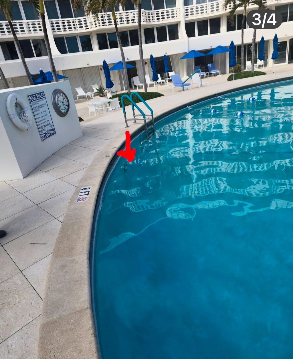 Commercial Pool Leak Detection.
Leak was found at 