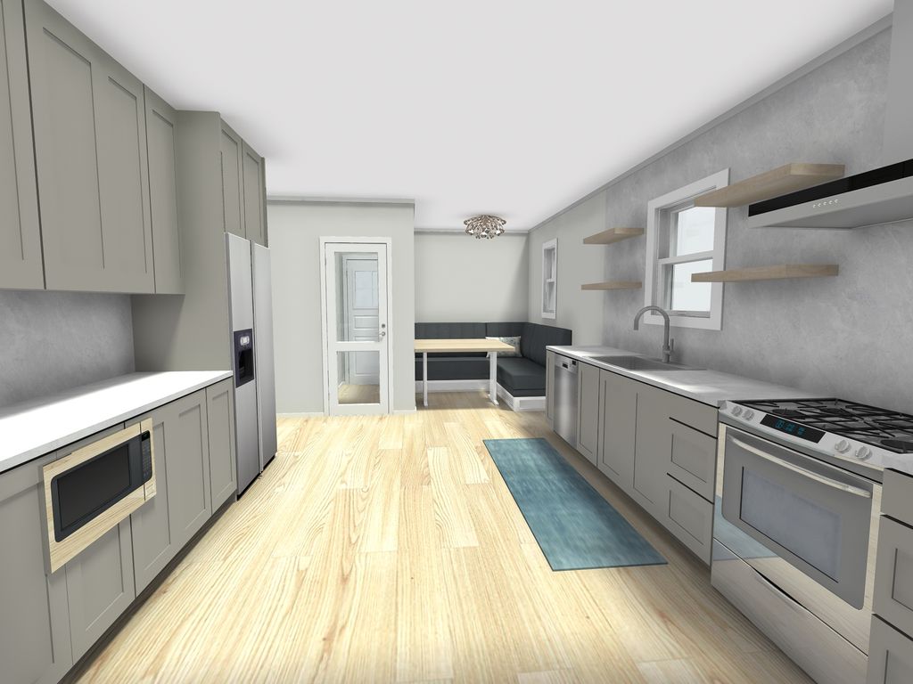 Kitchen Design Option 3D Rendering