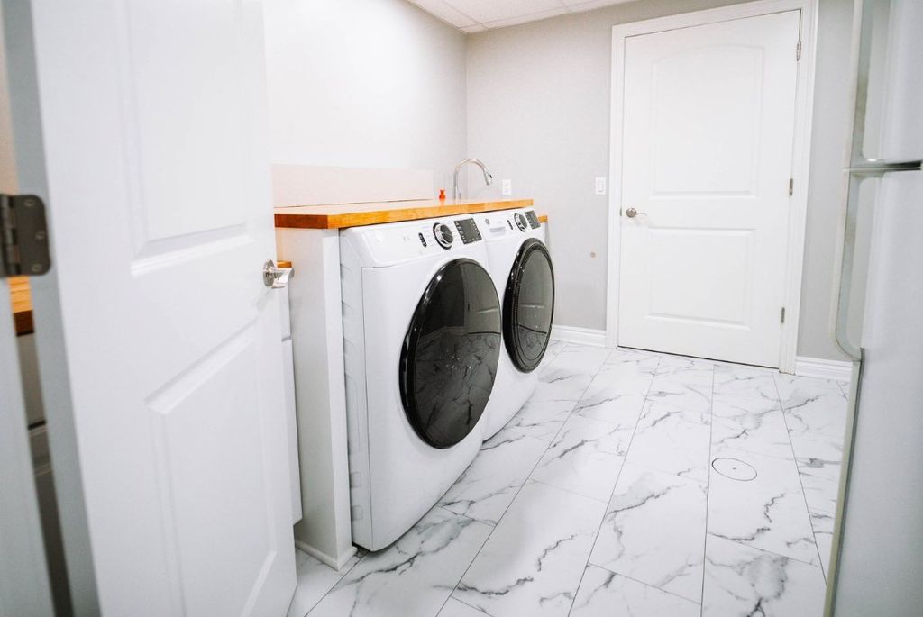 From an unfinished space to a fully finished laund