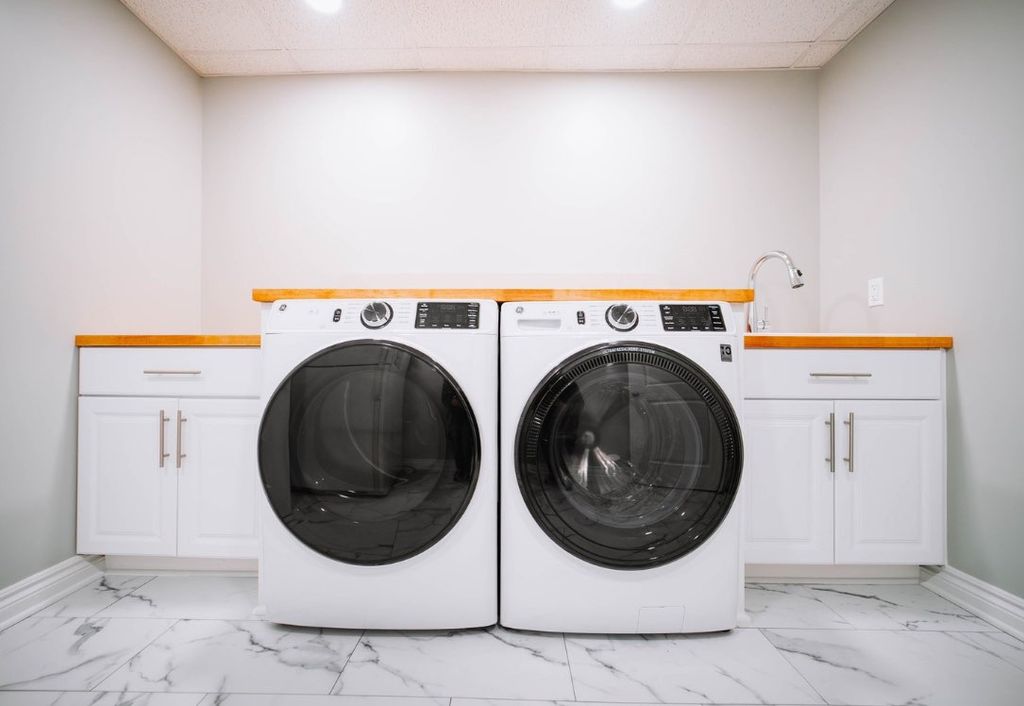 Fully finished laundry room 