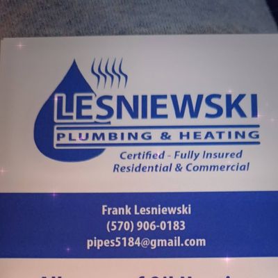 Avatar for Lesniewski Plumbing and Heating