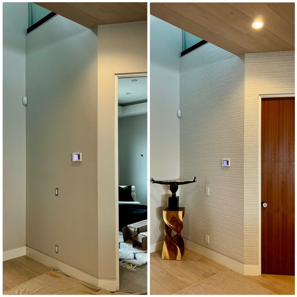 Phillip Jeffries “Handira Cloth” wallpaper install