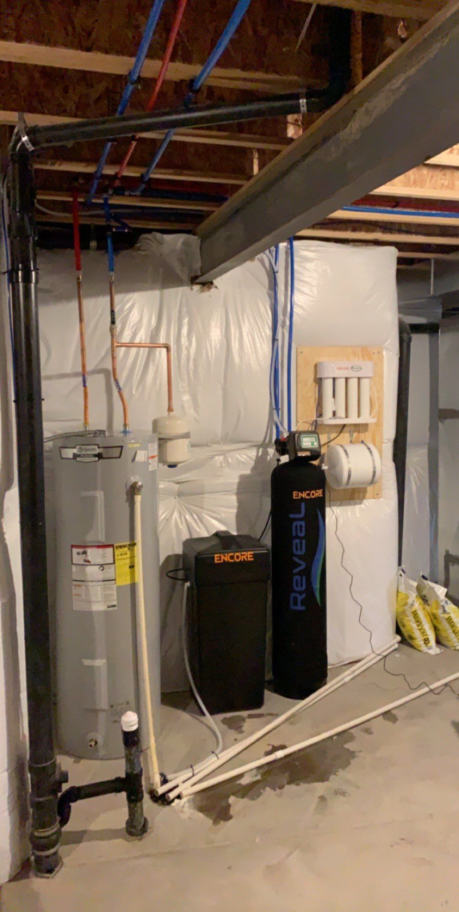 Water heater and whole home water filtration with 