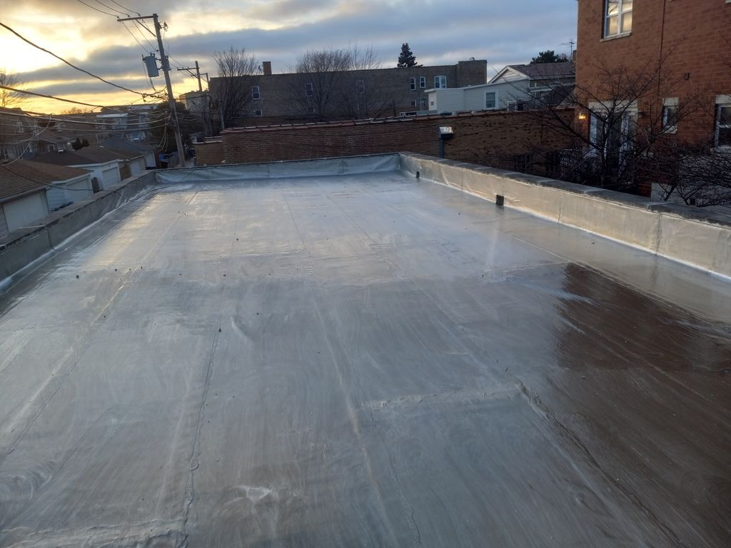 1 after photo of flat roof installation. 