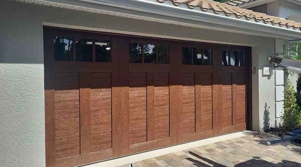 Very pleased with our new garage door. AAA Overhea