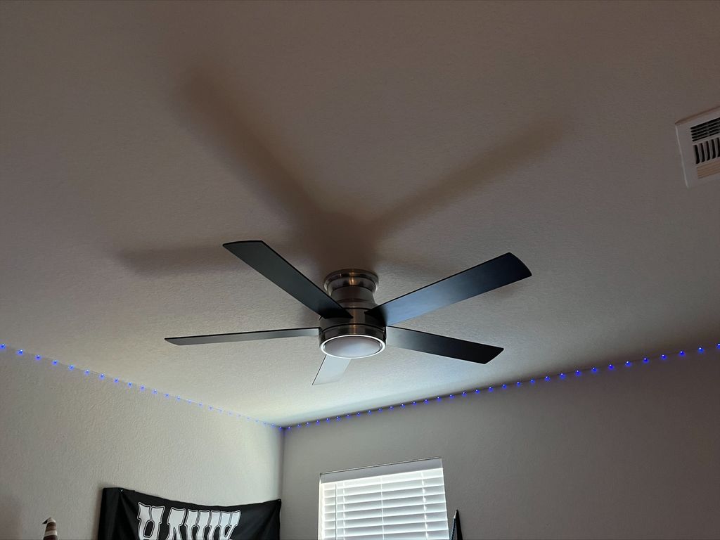 After photo of ceiling fan installation