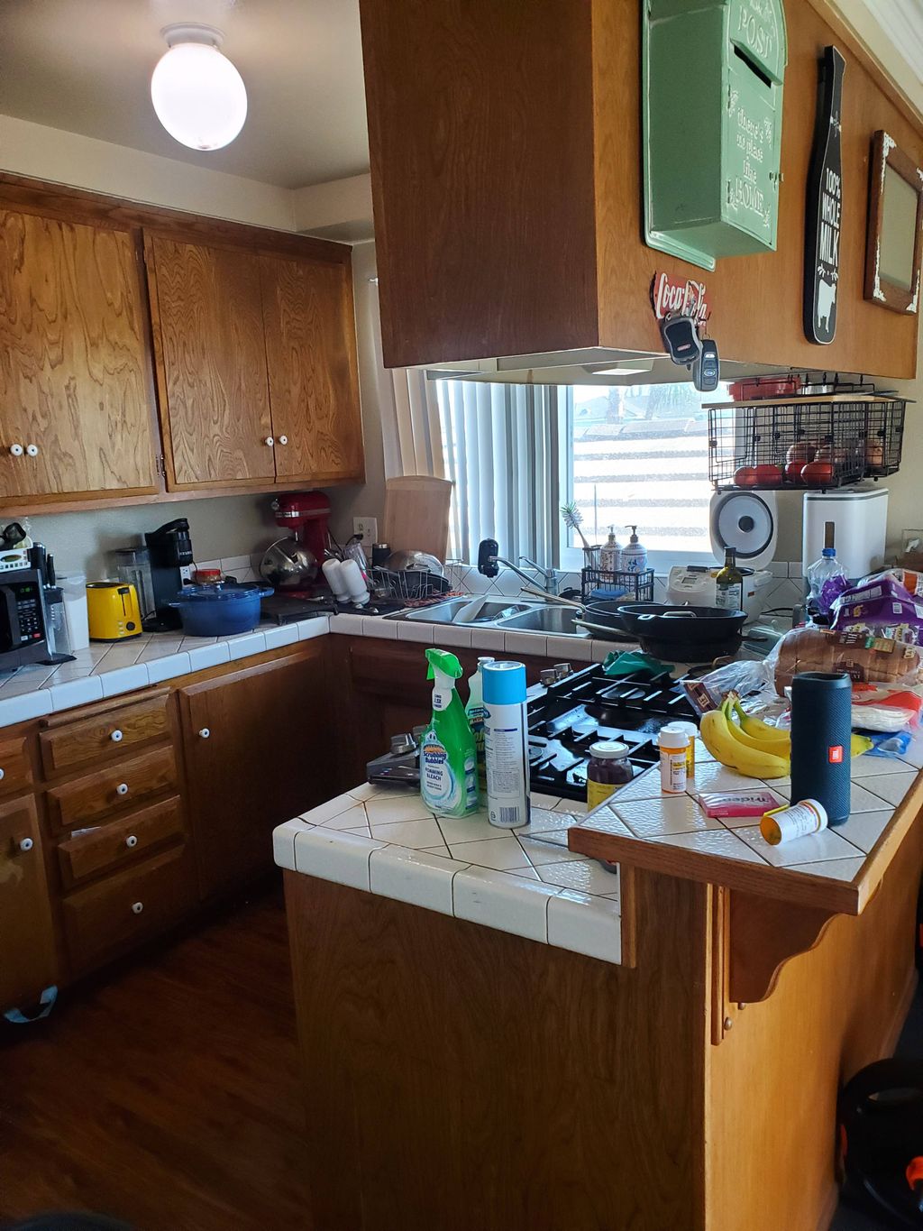 Before cleaning kitchen and organizing 
