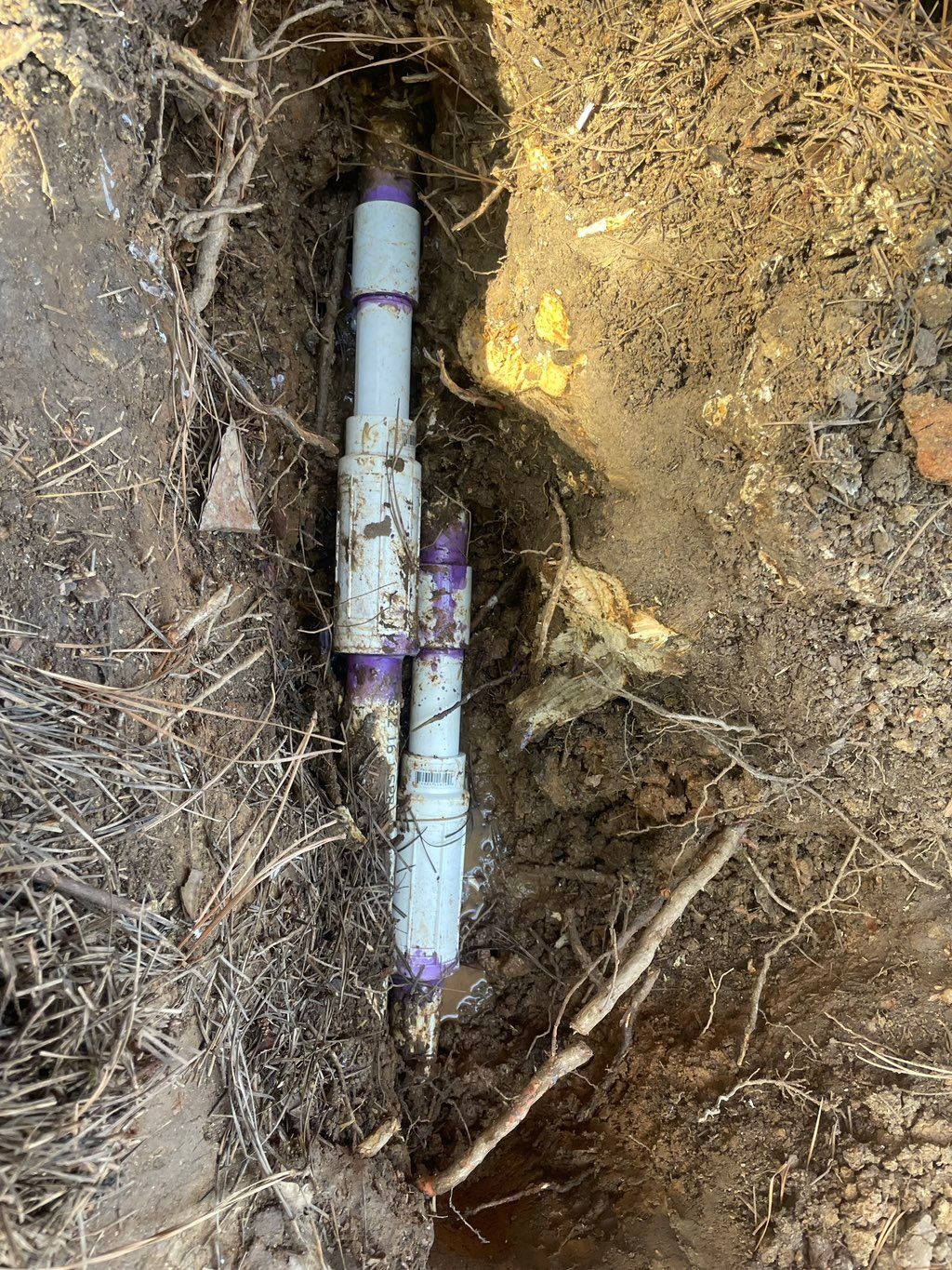 Leak repair thanks to some big roots 