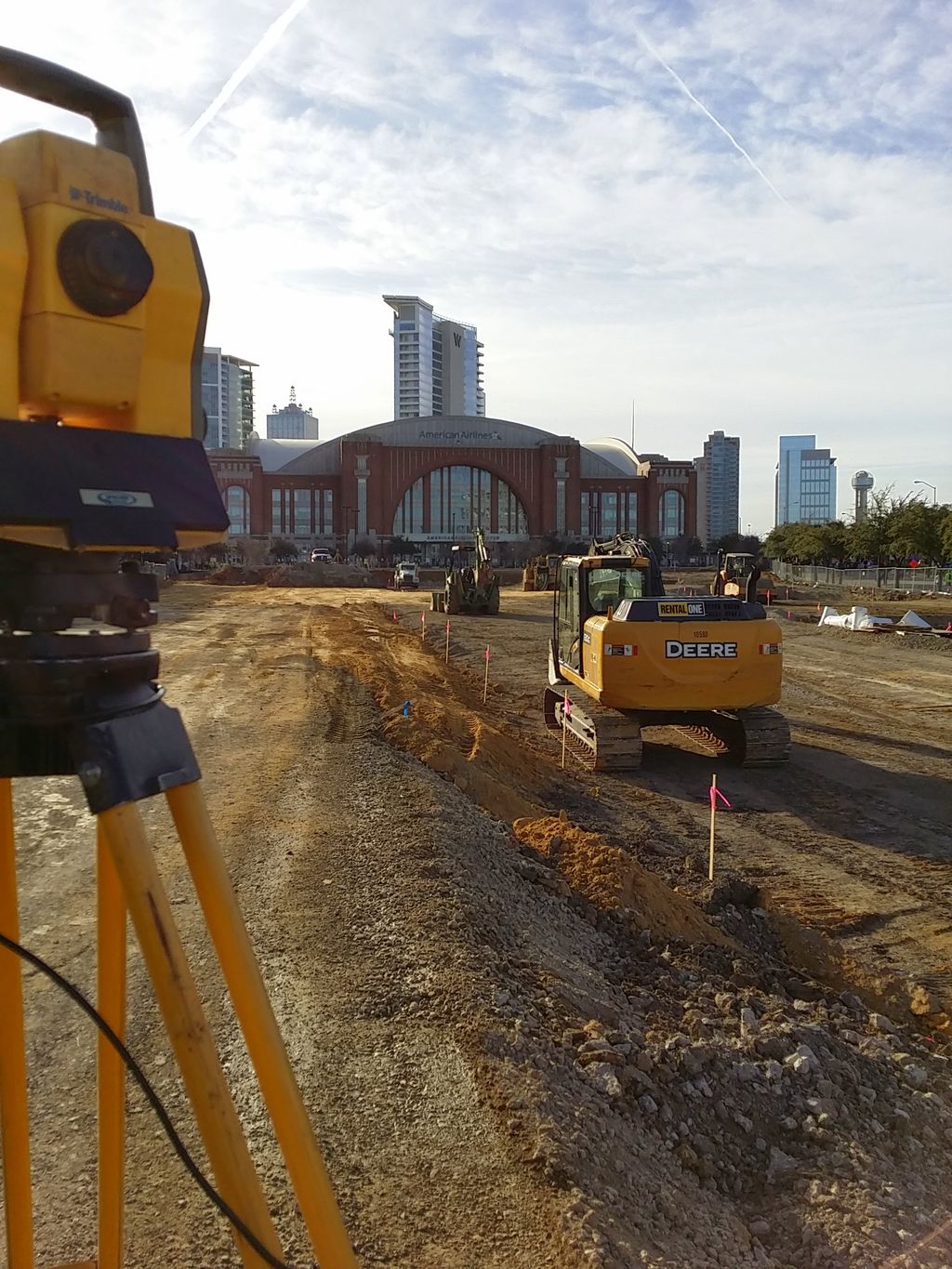 Surveying a few years ago to prepare for concrete 