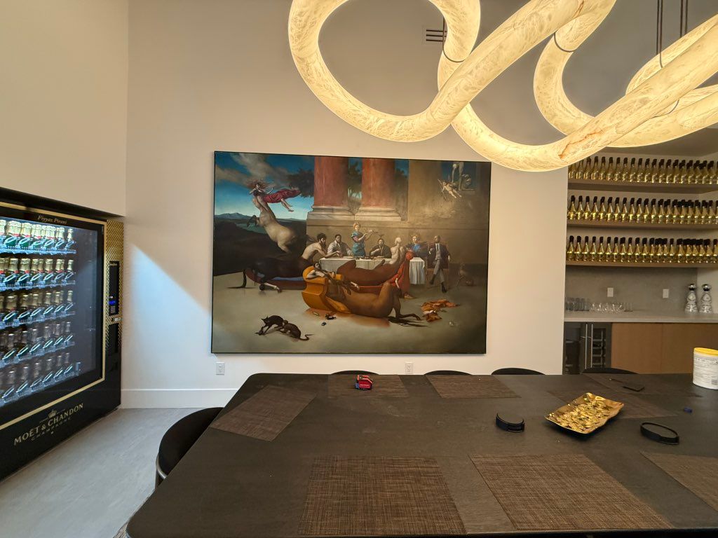 Installation of $40,000 art piece 