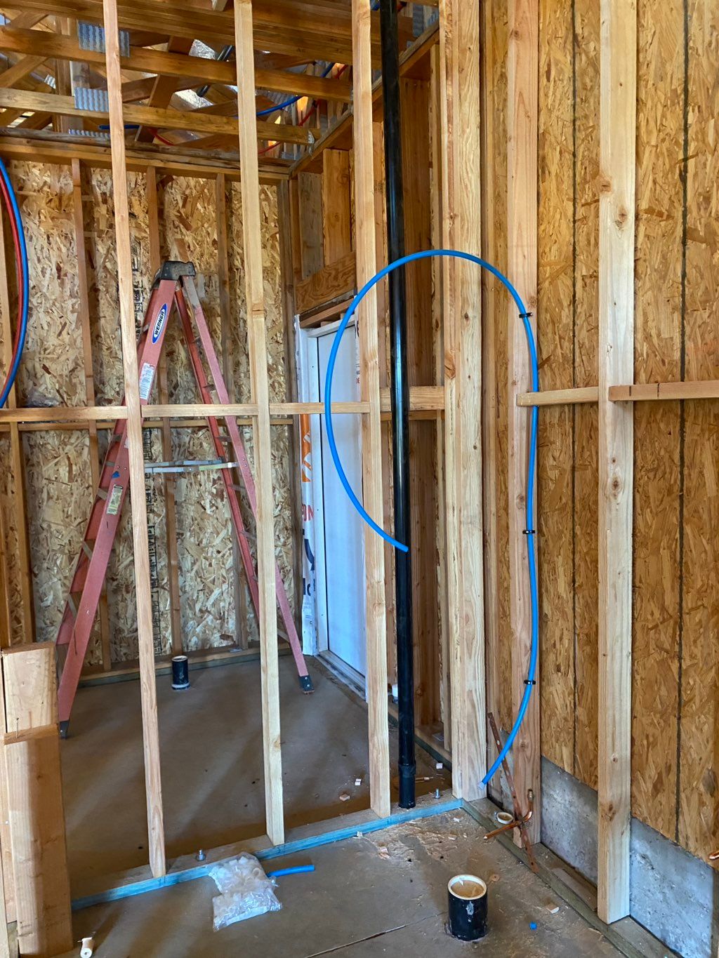 New construction: Provide plumbing throughout sign
